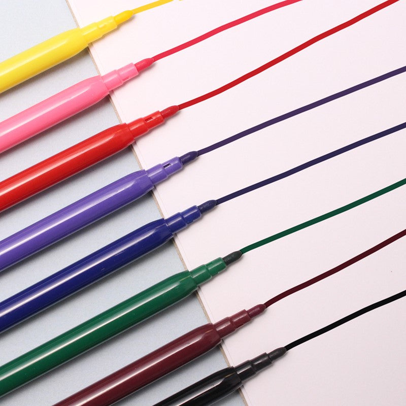 8 Fibre Colouring Felt Tip Pens