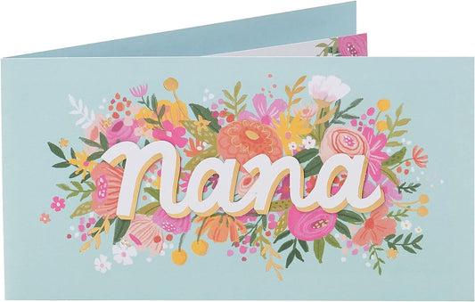Flower & Bold Font Design Nana Birthday Card