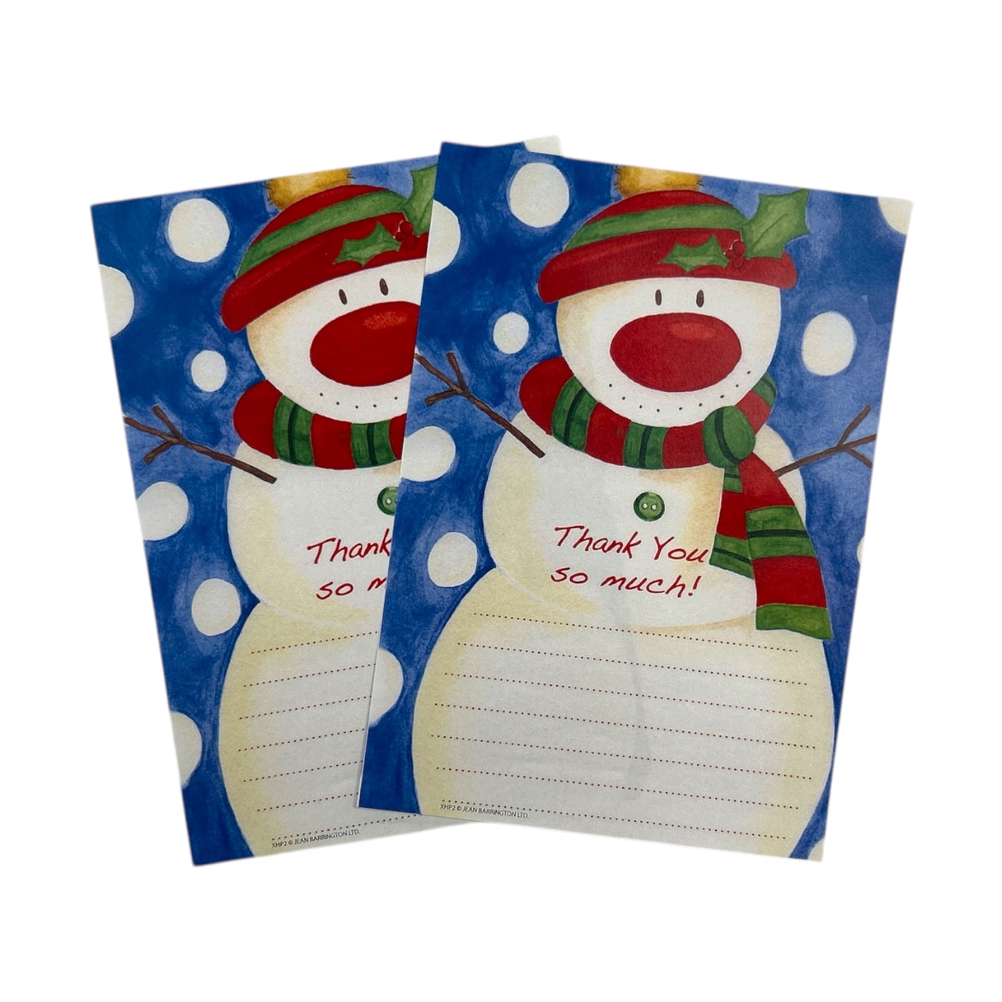 Pack of 20 Snowman Christmas Thank You Sheets With Envelopes