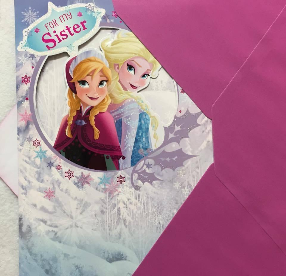 Sister Disney's Frozen Christmas Card For Girls Queen Elsa & Princess Anna