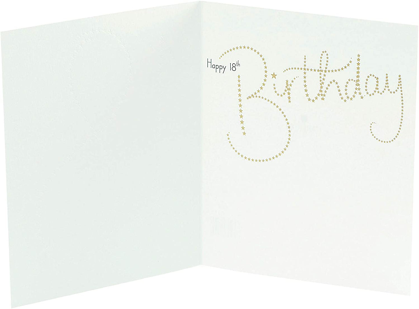 Let The Fun Begin Gold Star Design 18th Birthday Card