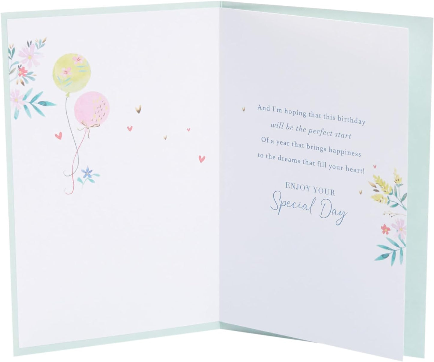 Pretty Design with Sentimental Verse Birthday Card