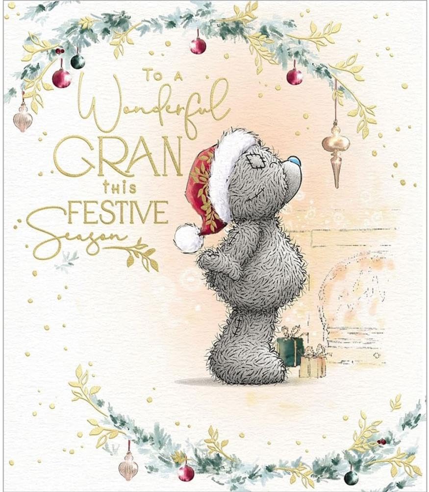 Bear By Bauble Wonderful Gran Christmas Card