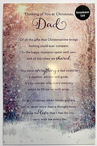 Winter Woodland Dad Remembering You At Christmas Card 