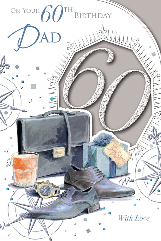 On Your 60th Birthday Dad With Love Celebrity Style Card