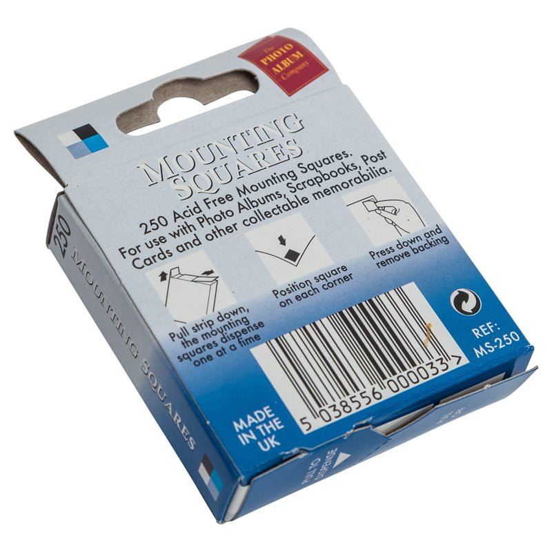 250 Photo Mounts - Acid Free Mounting Squares (The Photo Album Company)