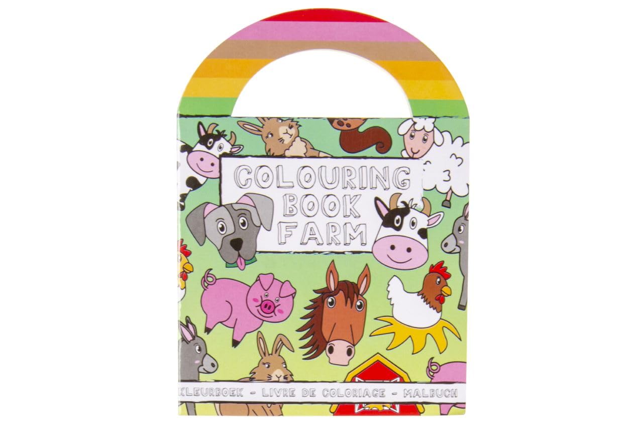 Pre Filled Farm Animal Theme Kids Party Favour Bag – Gift Bag with Reusable Cup & Themed Toys