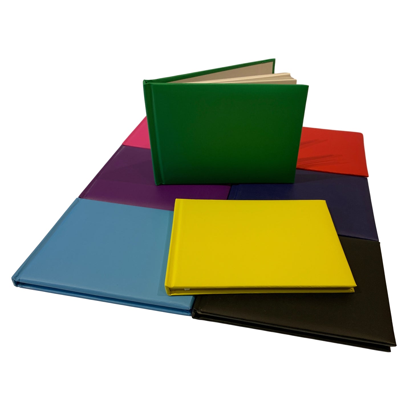 Pack of 8 Assorted Colour Plain Cover Autograph Books by Janrax