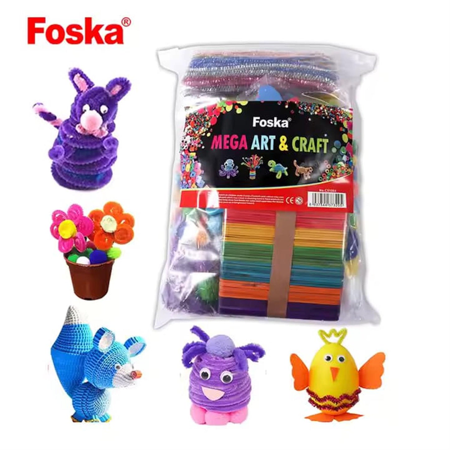 Pack of 1200 Pieces DIY Arts and Crafts Set