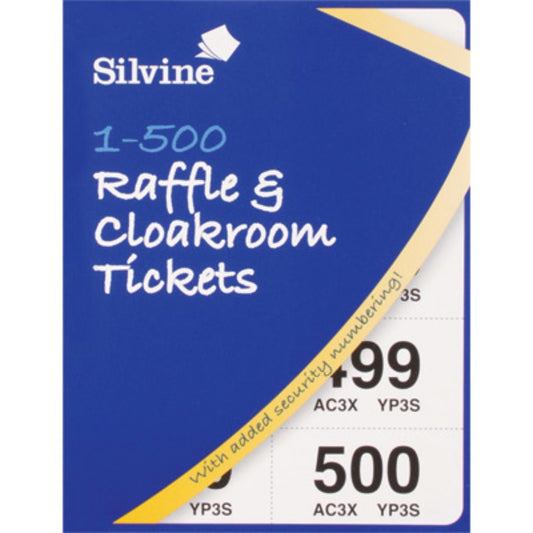 Silvine Cloakroom Tickets 500 Tickets