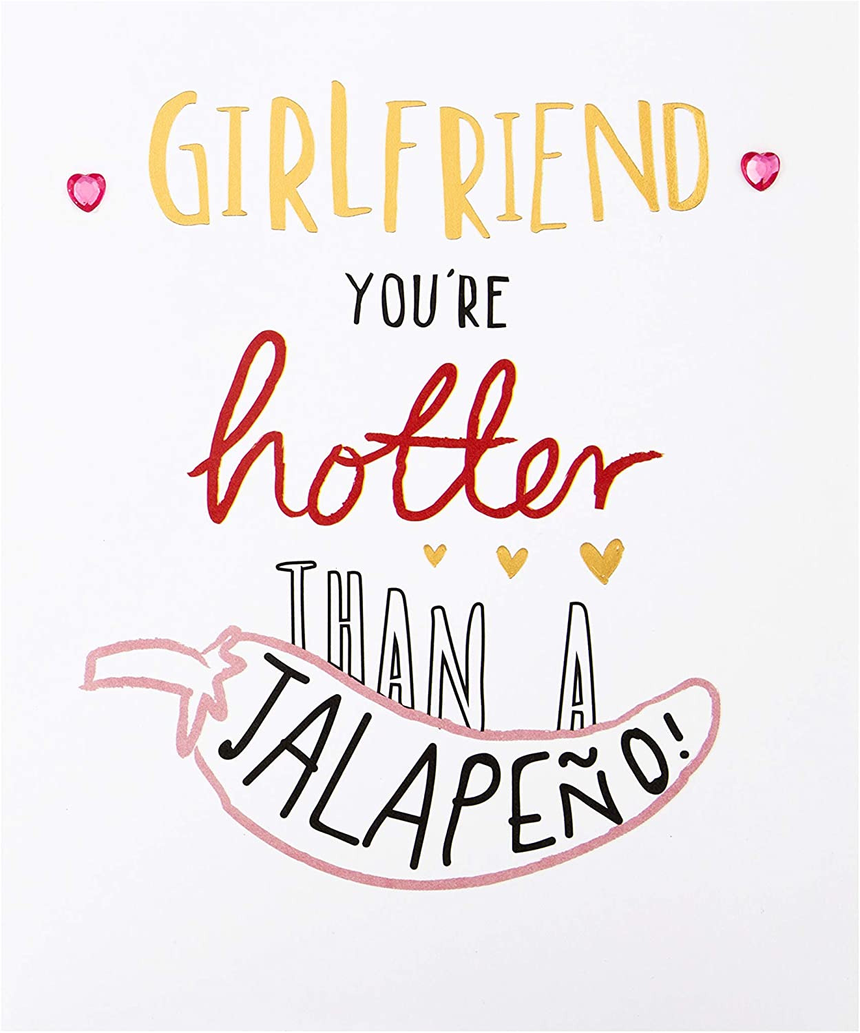 Contemporary Text Based Design Girlfriend Birthday Card