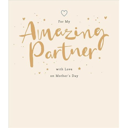 For My Amazing Partner With Love Mother's Day Card