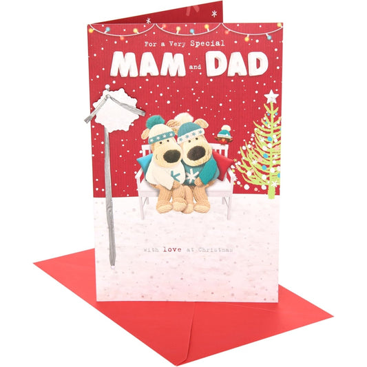 Boofles Sitting Mam & Dad Christmas Card