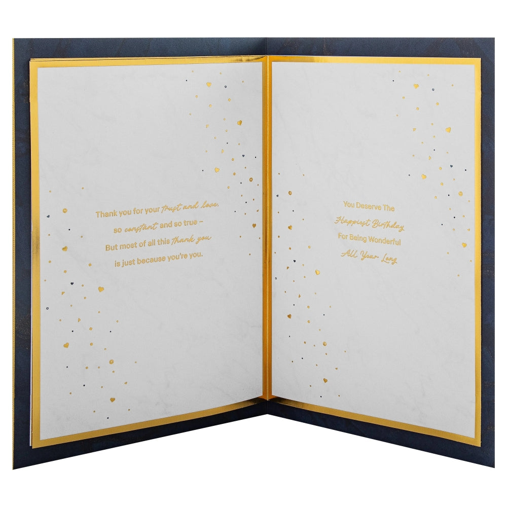 Dark Patterned Design with Heart for One I Love Birthday Card 