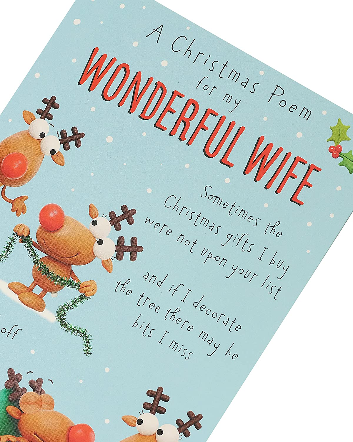 Christmas Poem for Wife Funny Christmas Card