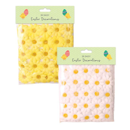 Pack of 25 Daisy Flowers For Easter Decorations