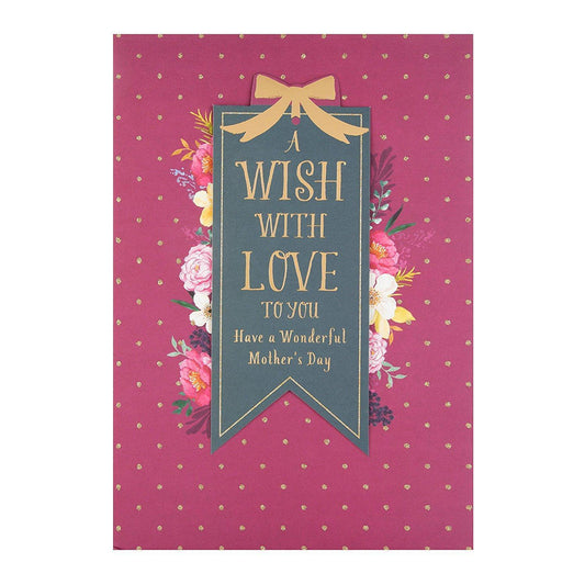 'Wish With Love' Contemporary Open Mother's Day Card