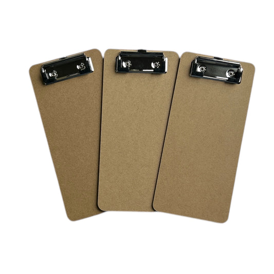 Pack of 48 Slim Wooden Clipboards by Janrax - Suitable for A6 Paper