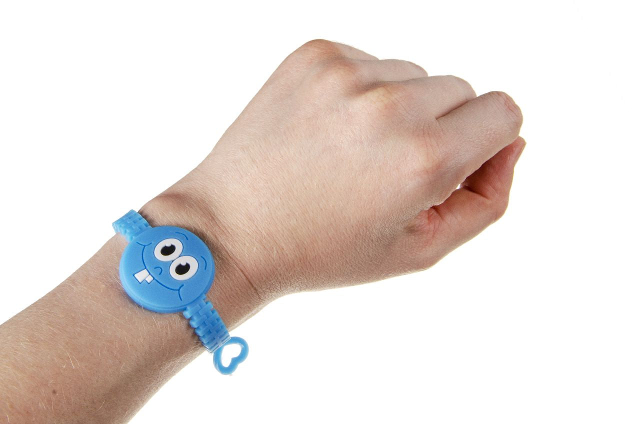 Pack of 12 Emotion Faces Bracelets 19cm