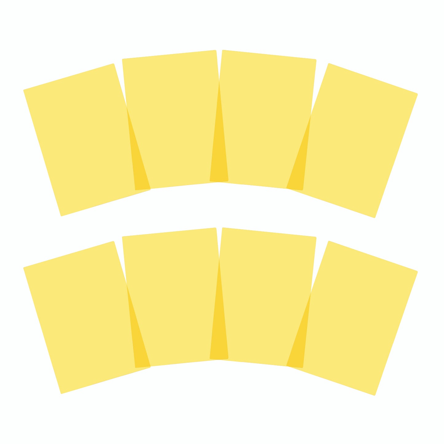 Pack of 8 A5 Plain Yellow Dyslexia Overlay Reading Sheets – PET Material, Rounded Corners