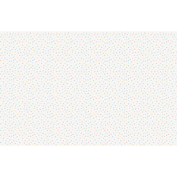 Dots and Stars Birthday Rectangular Plastic Table Cover, 54" x 84"