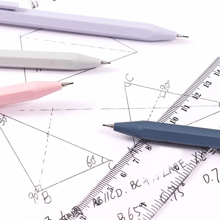8 Sets of 0.5mm Mechanical Pencil and HB Lead Refills – Hexagonal Grip, Smooth & Precise Writing, Random Colour
