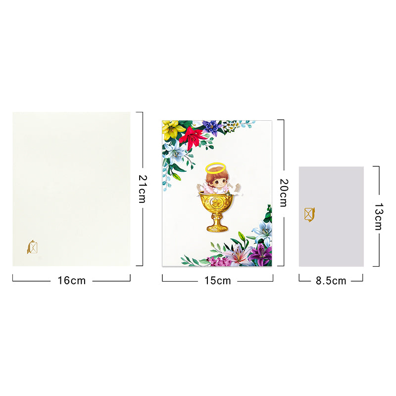 Blessed Beginnings Girl’s Baptism Pop Up Card