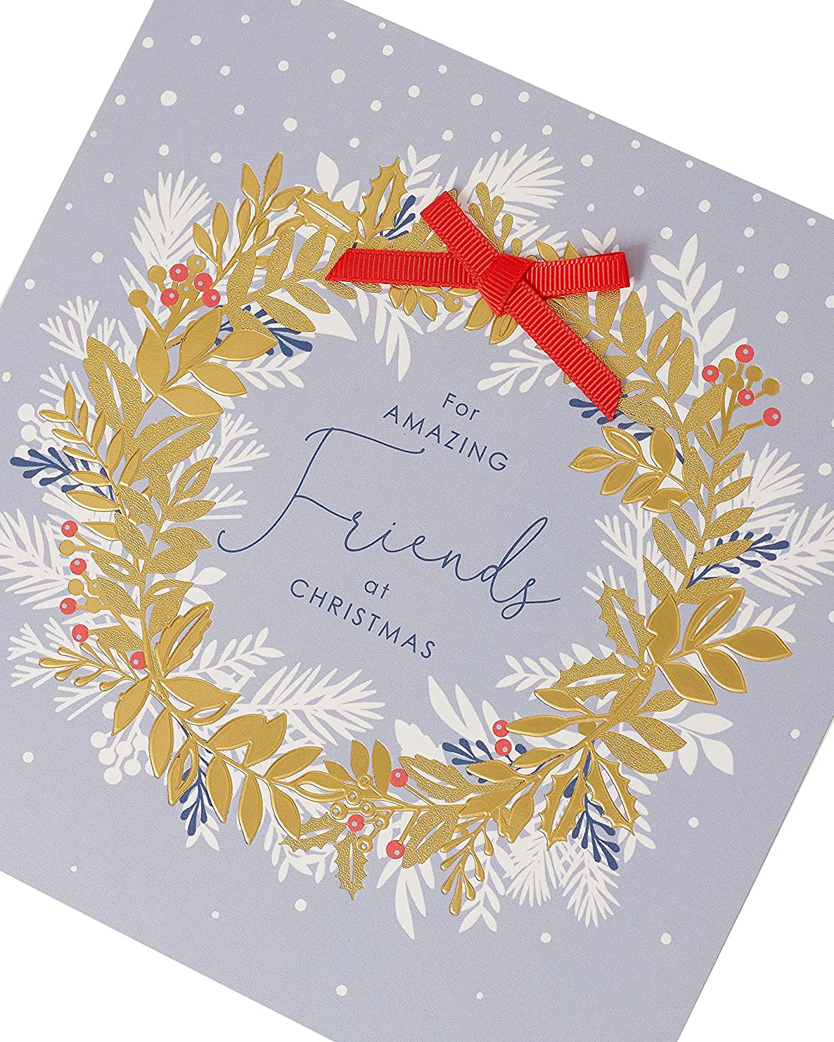 Red Bow Attachment Amazing Friends Christmas Card