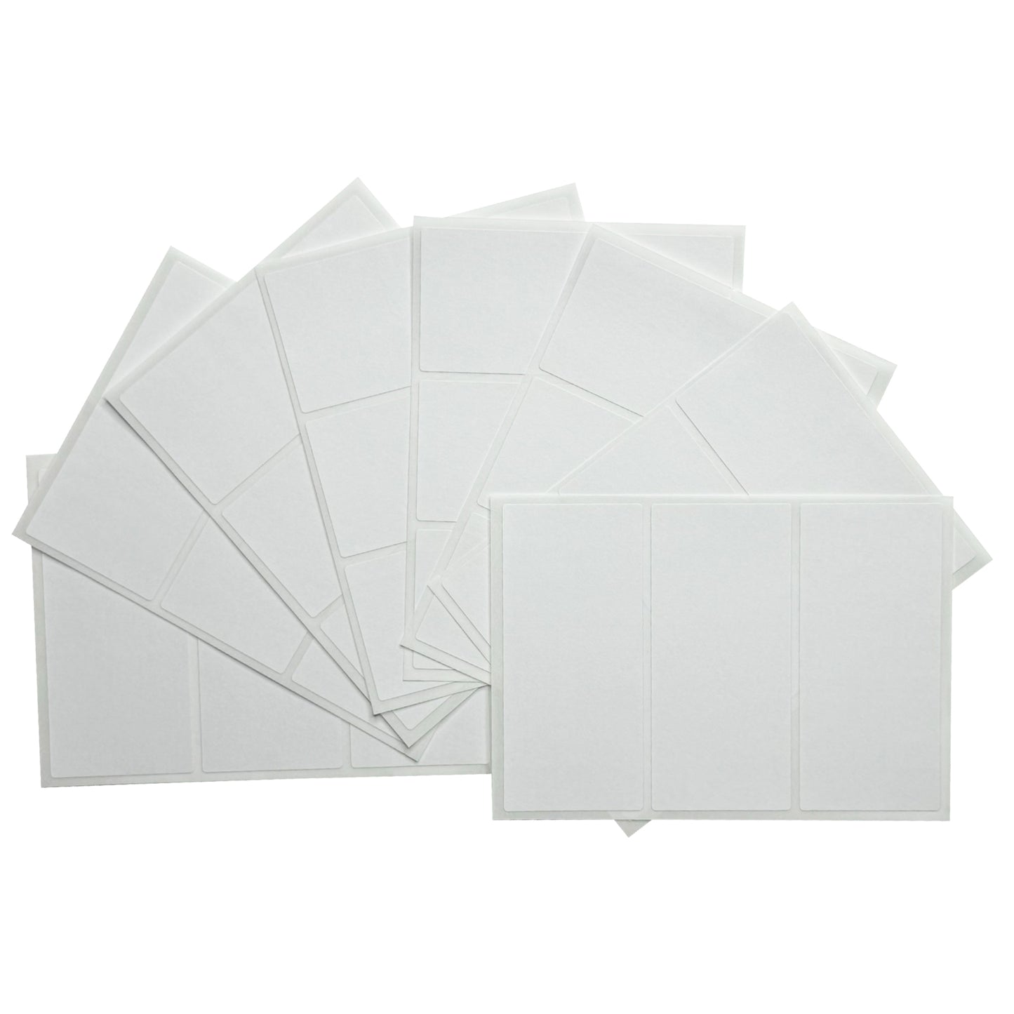 Pack of 21 White 34x75mm Rectangular Labels - Adhesive Stickers