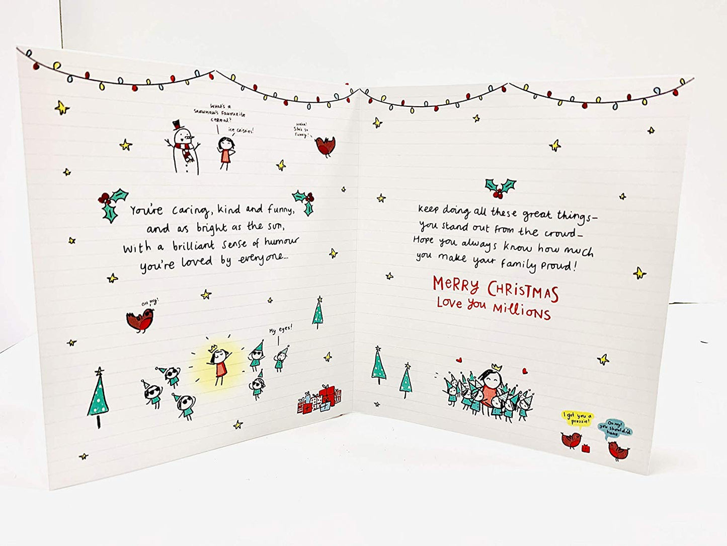 Granddaughter Christmas Card with Lovely Words