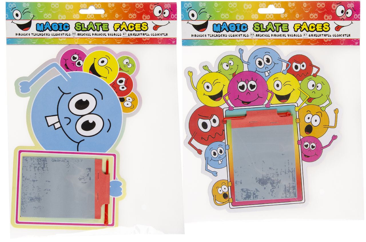 Pack of 10 Emotion Faces Mini Magic Slates