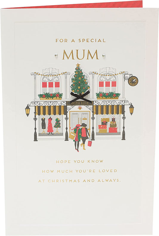 Mum Christmas Card High Street Scene