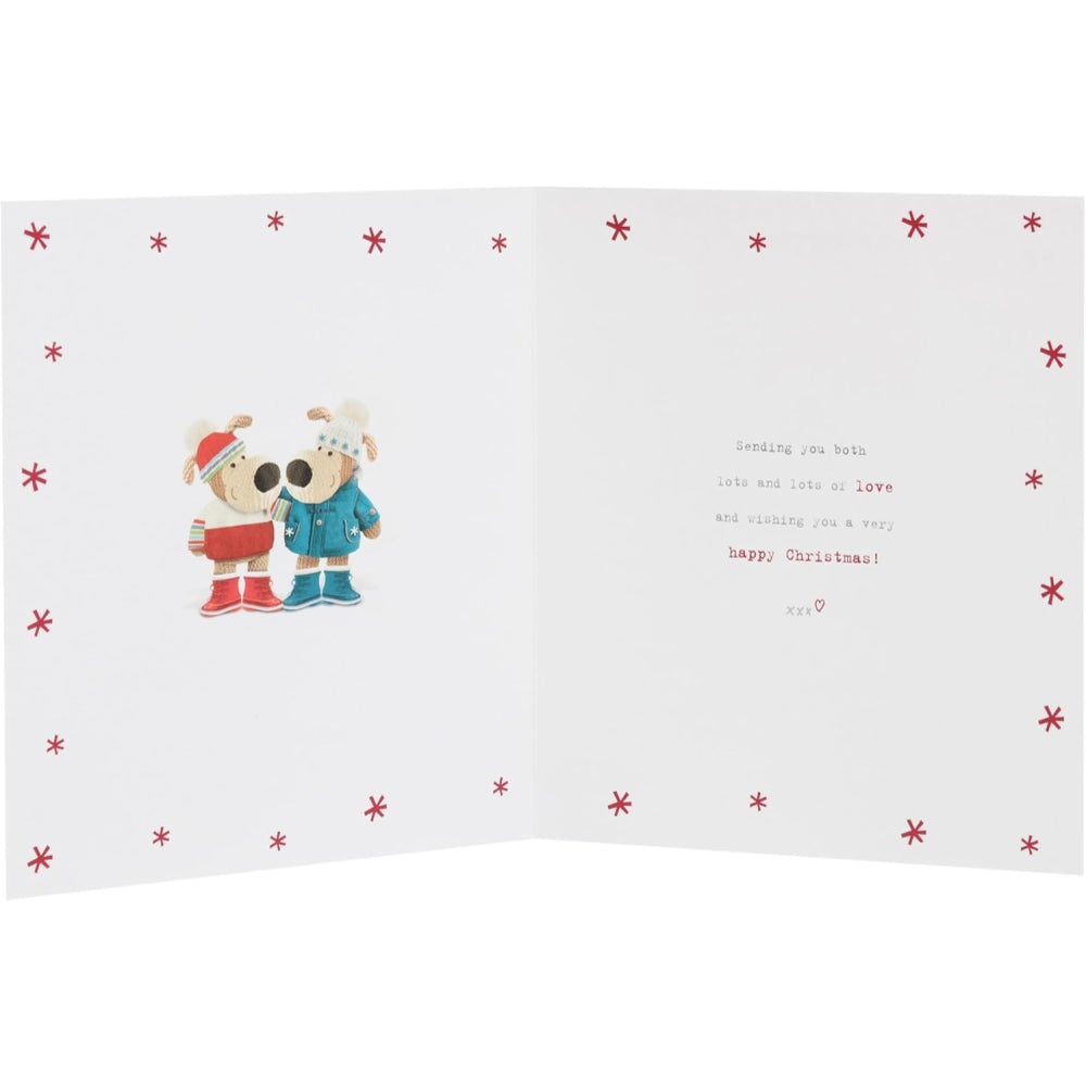 Boofles With Presents Grandma and Grandad Christmas Card