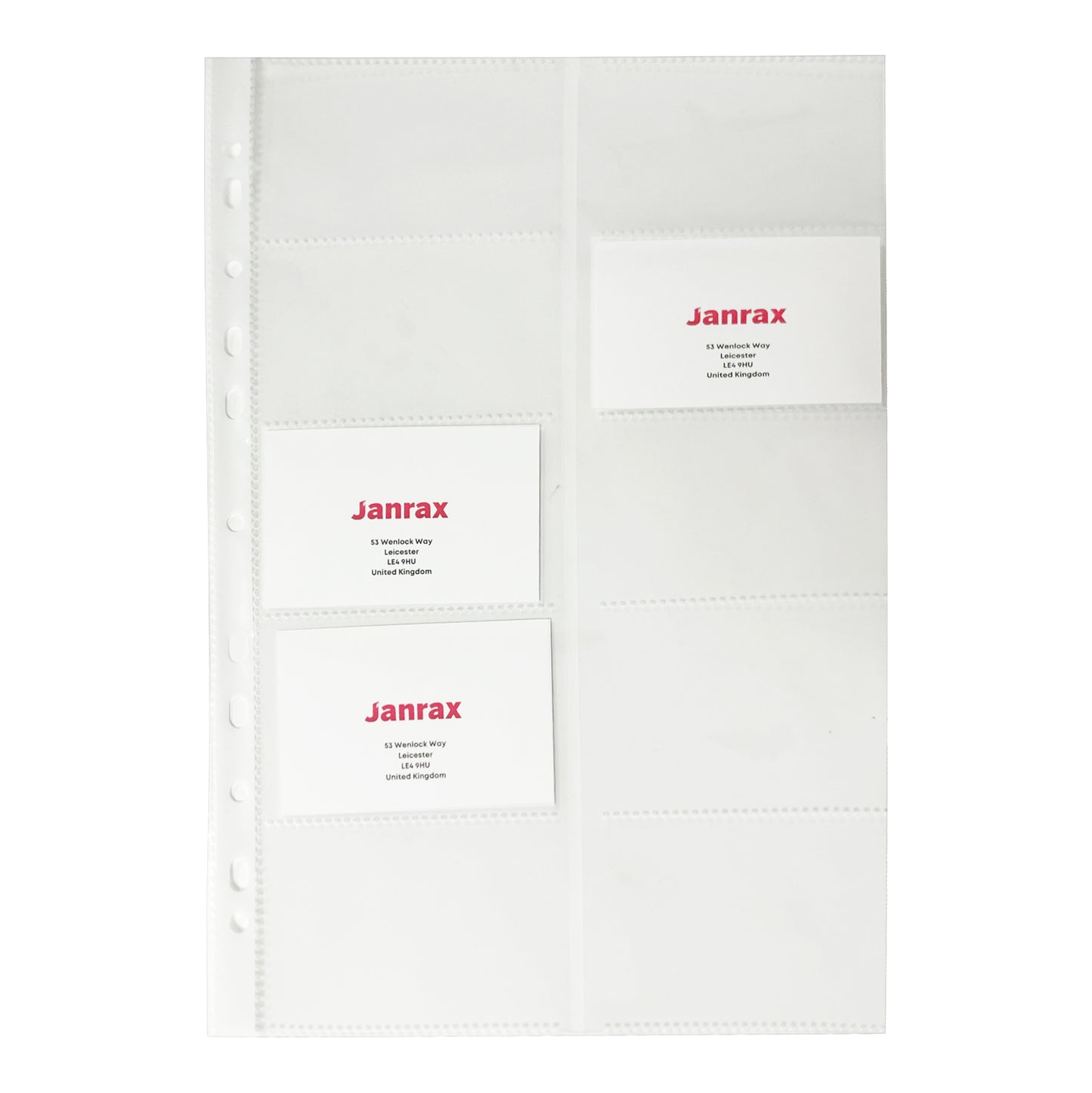 Business Card Ring Binder Folder for 400 Business Cards