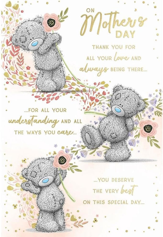 Bears And Pink Flower Storyboard Mother's Day Card