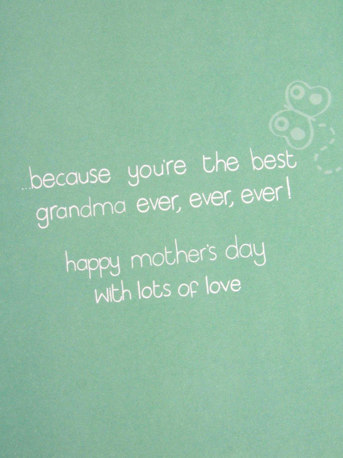 Bestest Grandma Sweet Benny Mother's Day Greetings Card