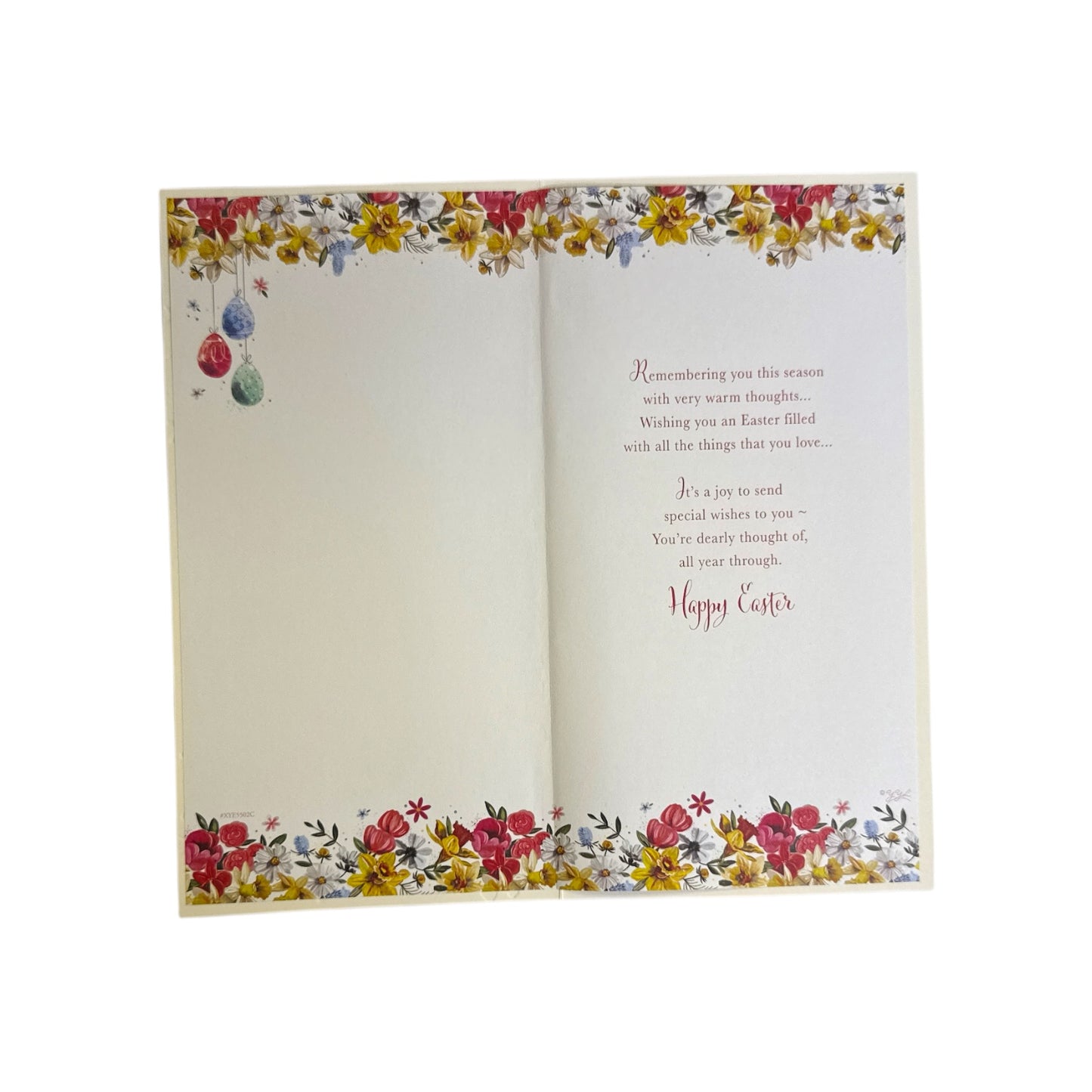 From All Of Us Spring Flowers Wreath Design Easter Card