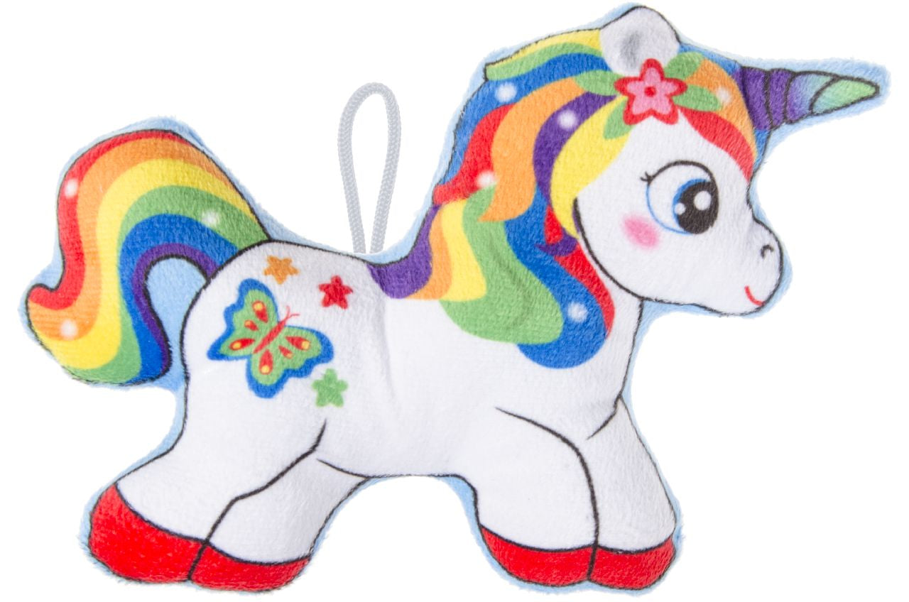 Single Plush Rainbow Unicorn 20.5 x 15cm - Kids Rooms Gifting Party Decorations