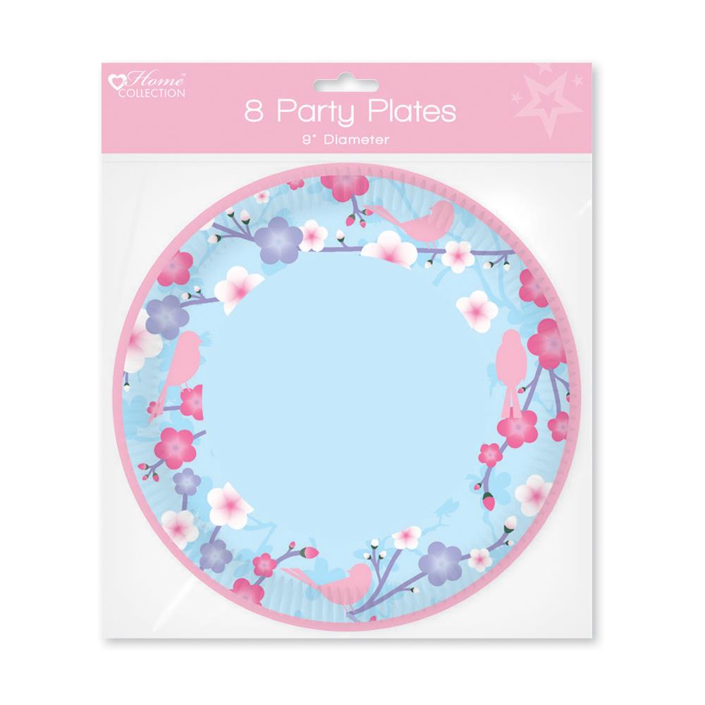 Pack of 8 Blossom Design 9" Party Plates