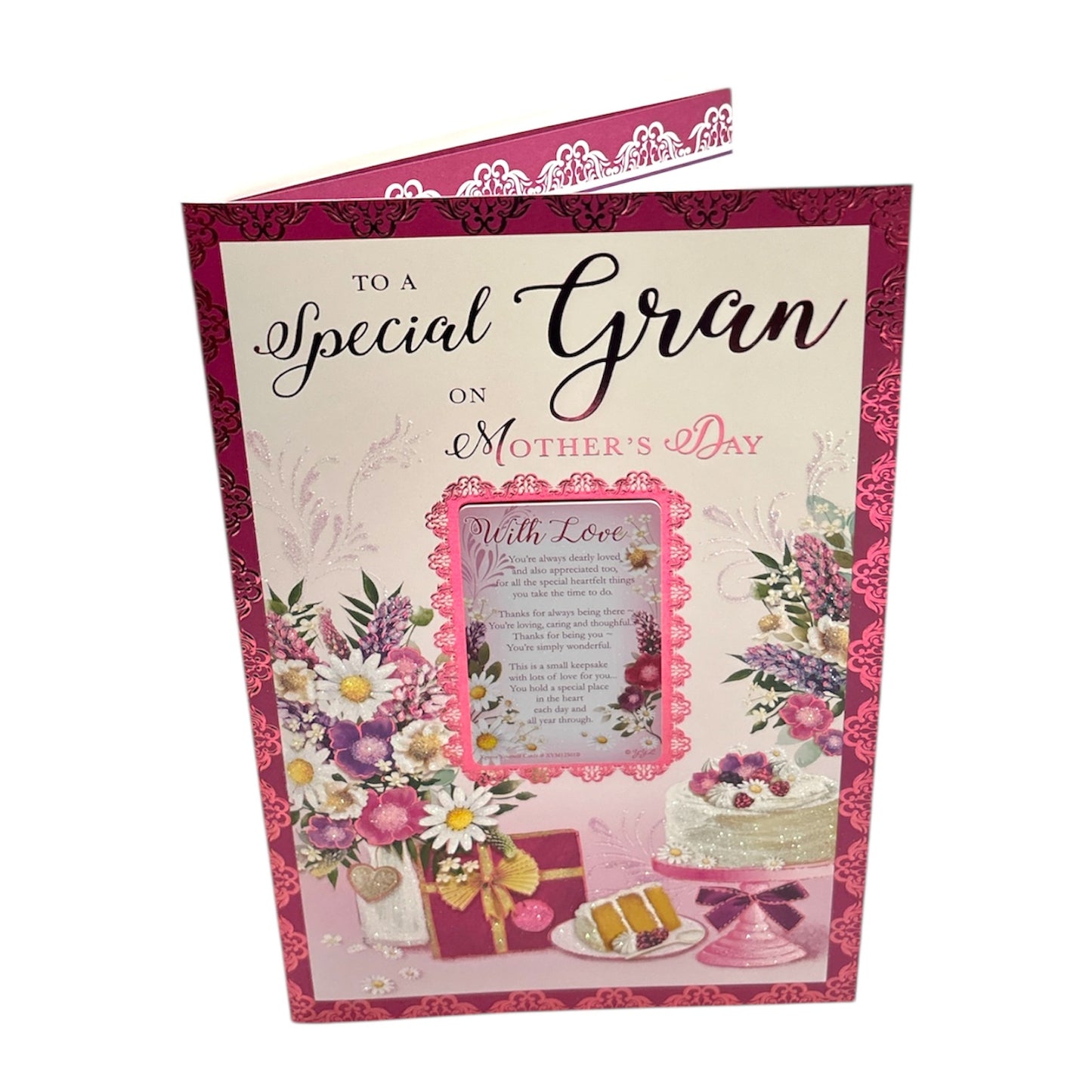 To a Special Gran Cake And Flowers Design Mother's Day Card