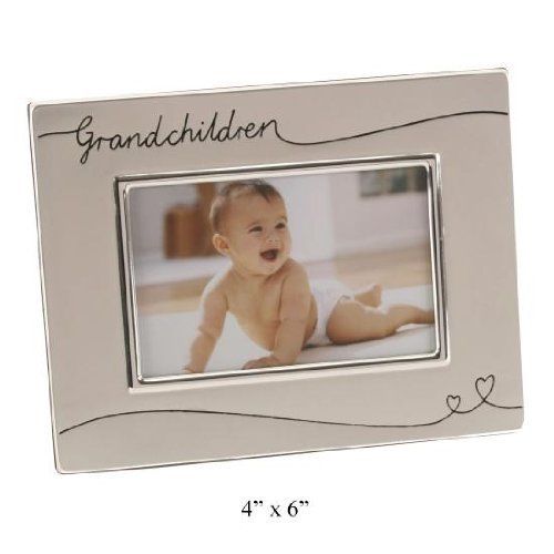 Widdop Bingham 4" x 6" Two Tone Silver plate Grandchildren Photo Frame