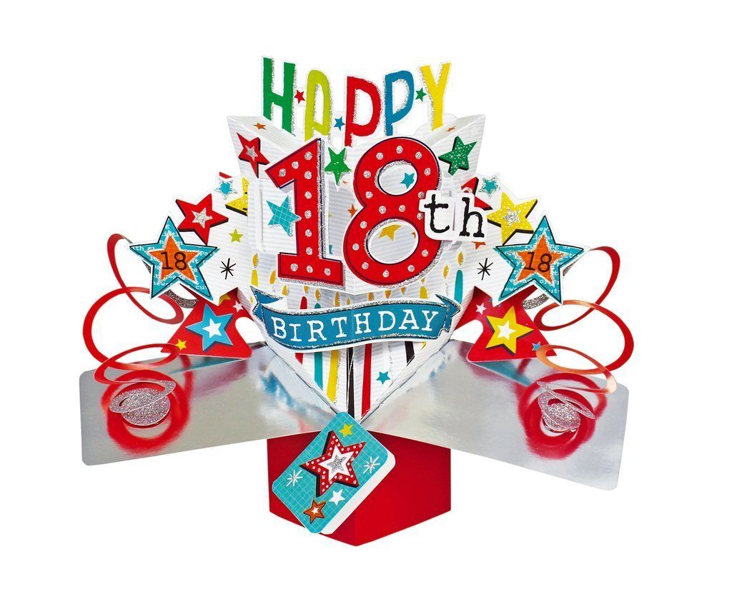 Second Nature Pop Ups 18th Birthday Card