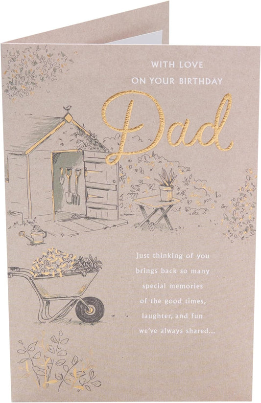Garden Shed Design Dad Birthday Card