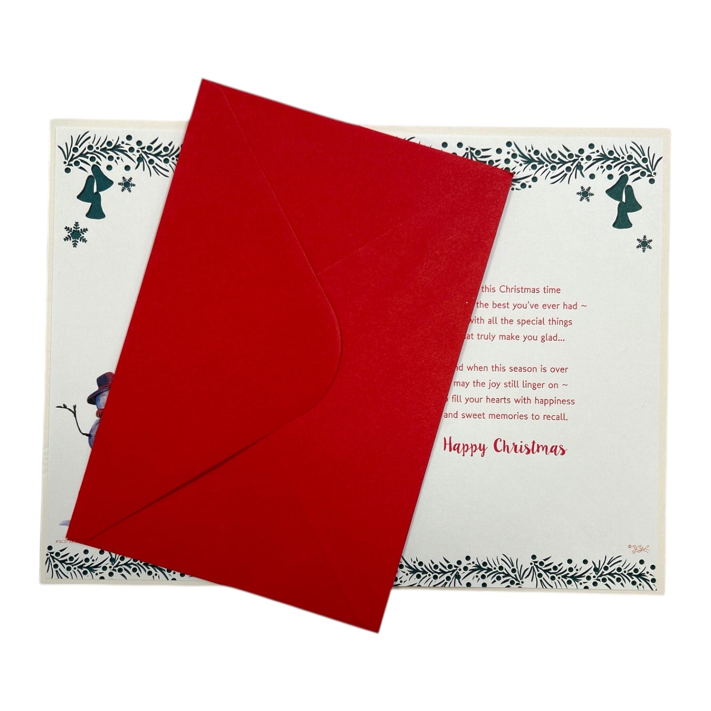 Festive Door Design To Granddaughter and Her Husband Christmas Card