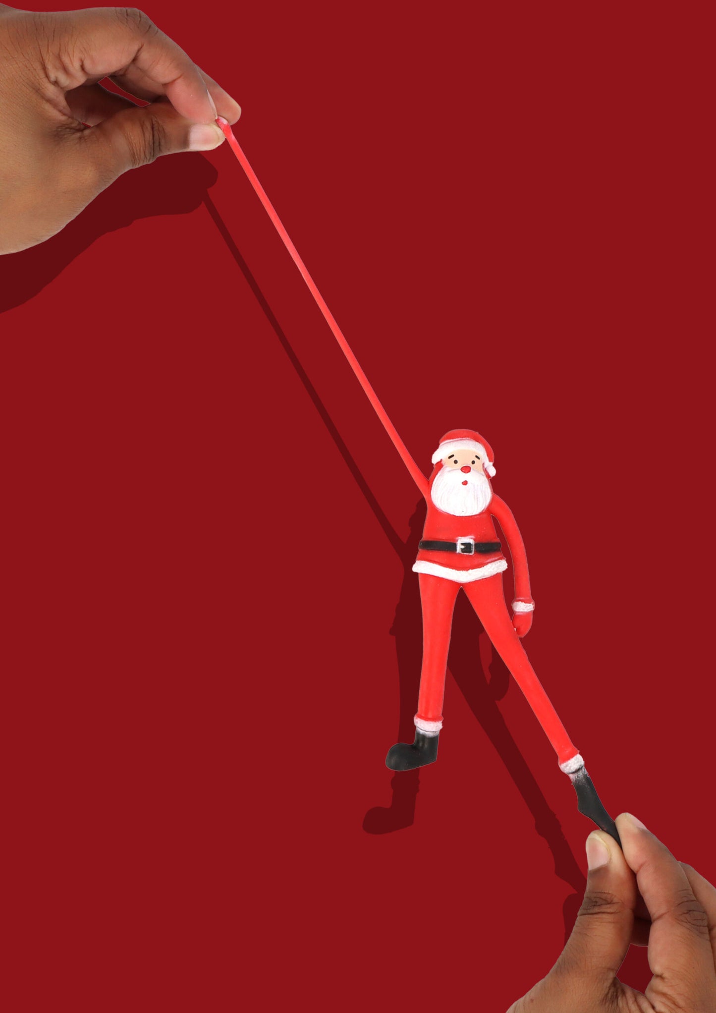 Pack of 12 Christmas Stretchy Santas 11.5CM