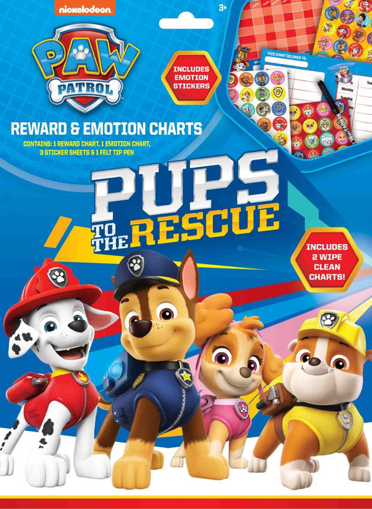 Paw Patrol Reward & Emotion Chart with Stickers and Felt Tip Pen