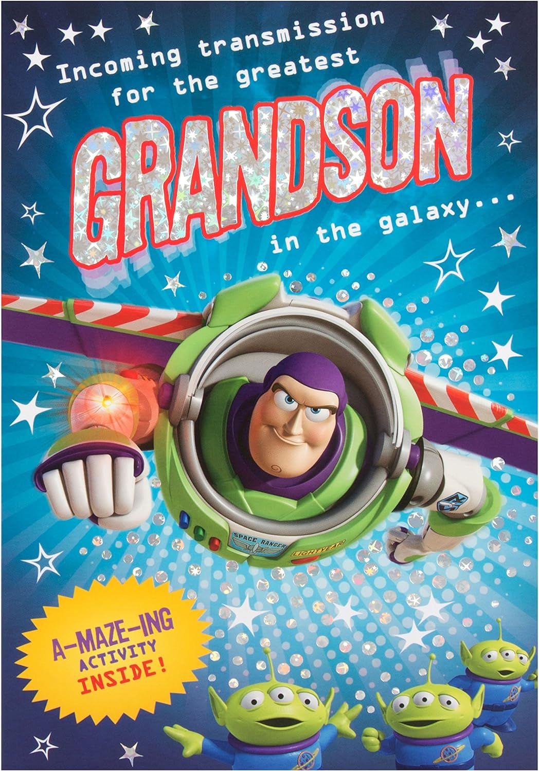 Toy Story Grandson Birthday Card 'Maze' Activity Inside