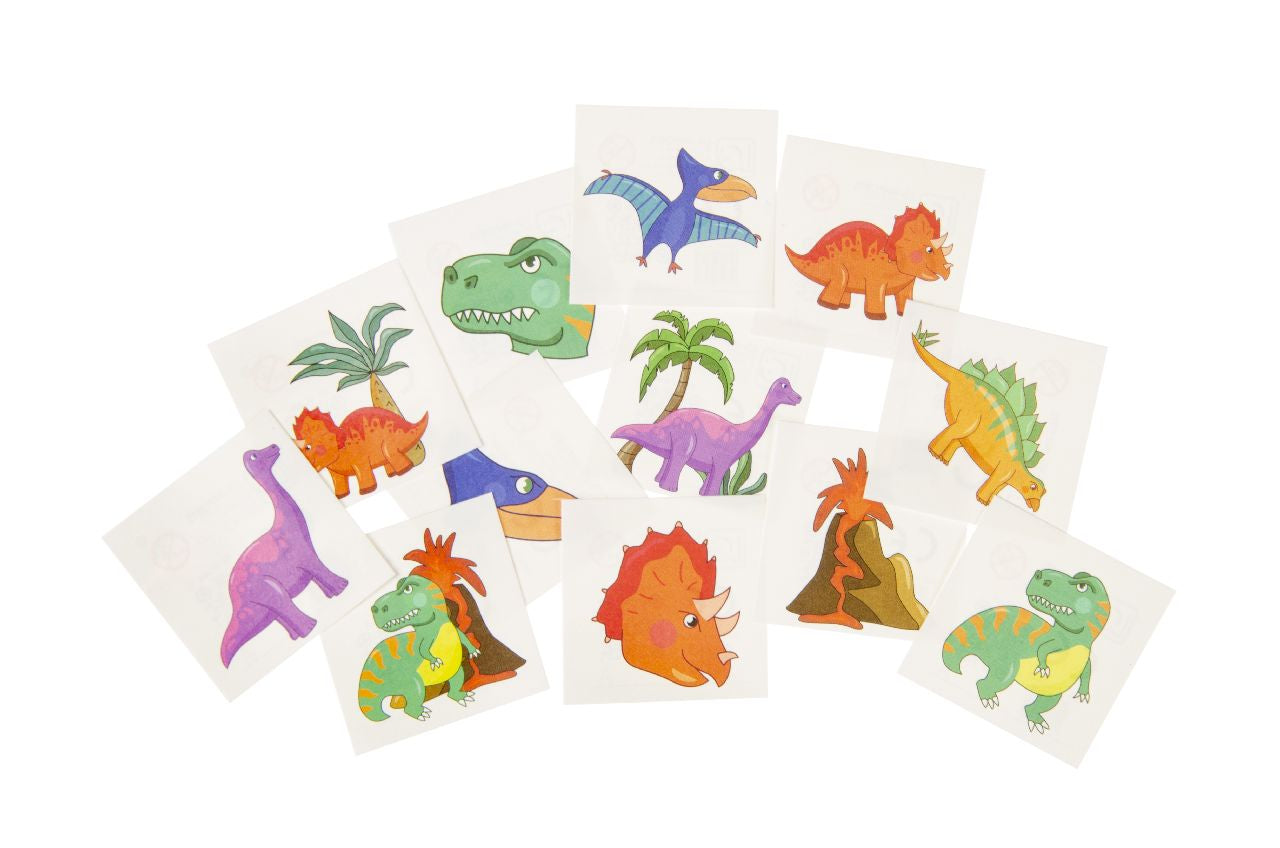 12 Pieces Dinosaur Tattoos