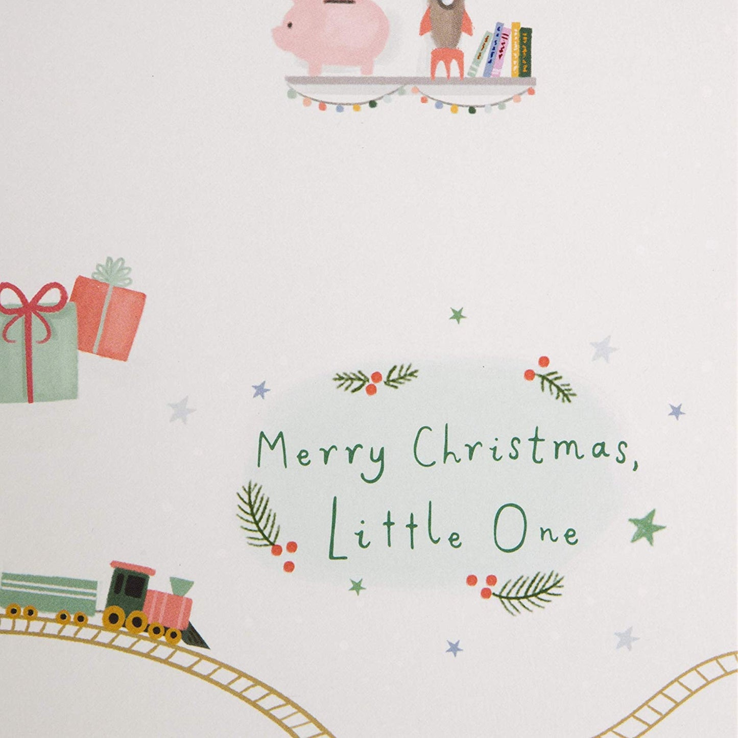 Baby Boy's 1st Christmas Card Die-Cut 3D Effect Design