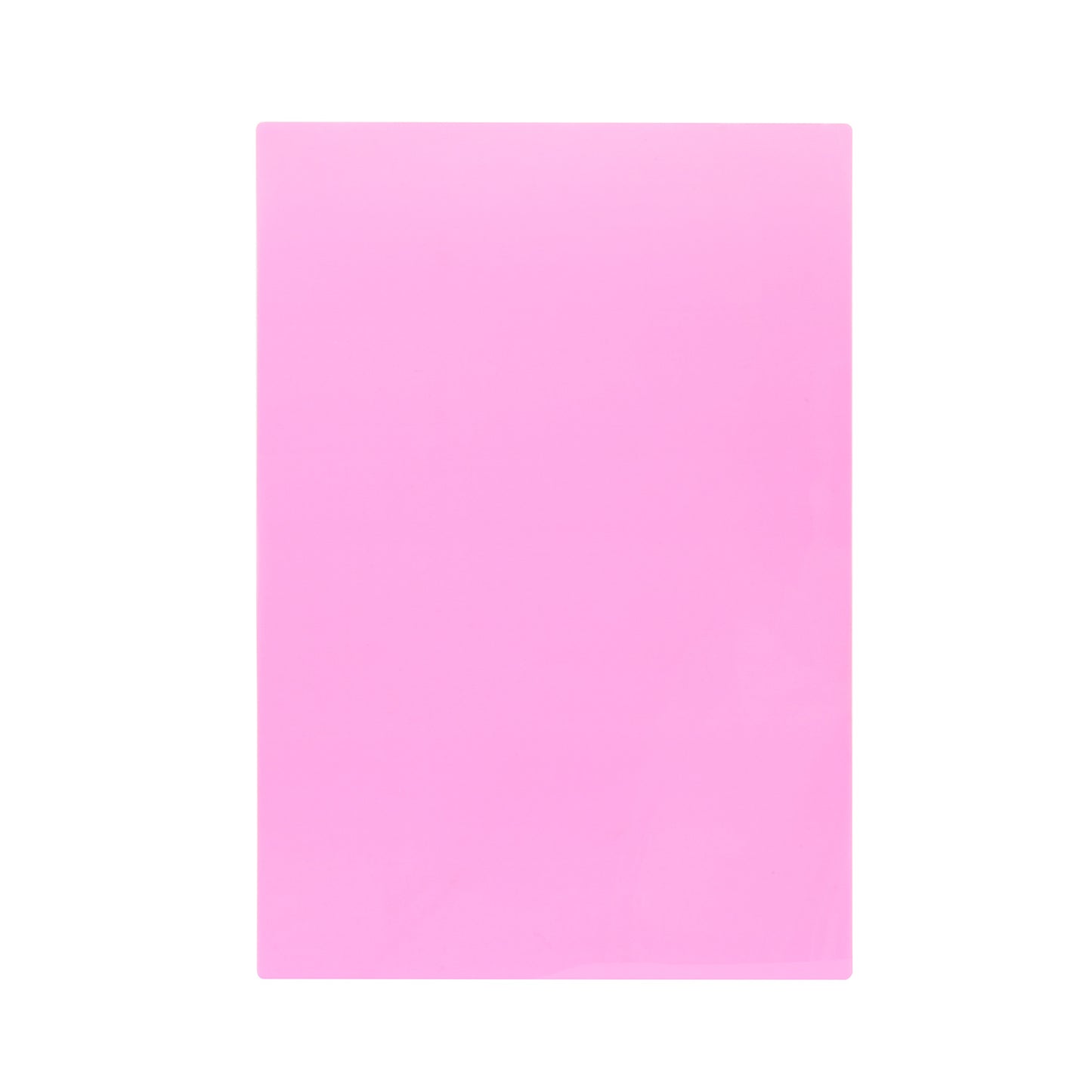 Pack of 8 A5 Plain Pink Dyslexia Overlay Reading Sheets – PET Material, Rounded Corners